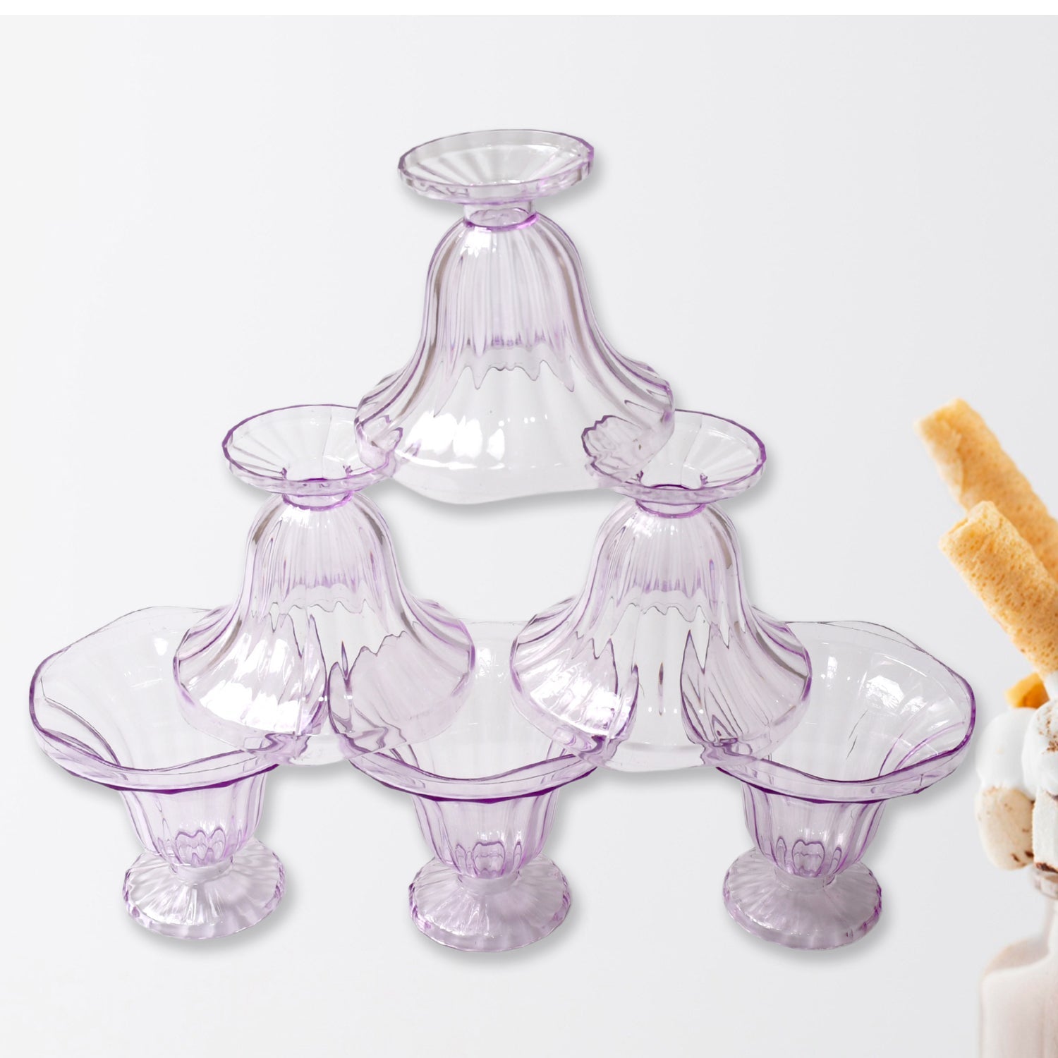 8216 Crystal Plastic Ice-Cream Bowl, Home & Kitchen Serving Platter or Dessert Cup for Sundae, Sweets, Snacks, Fruit, Pudding, Nuts or Dip, Serving Bowls (Crystal Cups, Set of 6) 8216 Crystal Plastic Ice-Cream Bowl, Home & Kitchen Serving Platter or Dessert Cup for Sundae, Sweets, Snacks, Fruit, Pudding, Nuts or Dip, Serving Bowls (Crystal Cups, Set of 6)